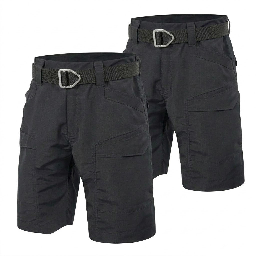 Bermuda cargo tecnica para hombre - repelente al agua, multibolsillo