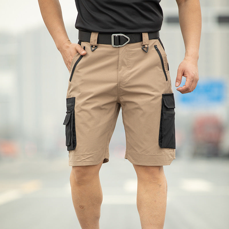 Bermuda cargo tecnica para hombre - secado rapido, repelente al agua, multibolsillo, ligero