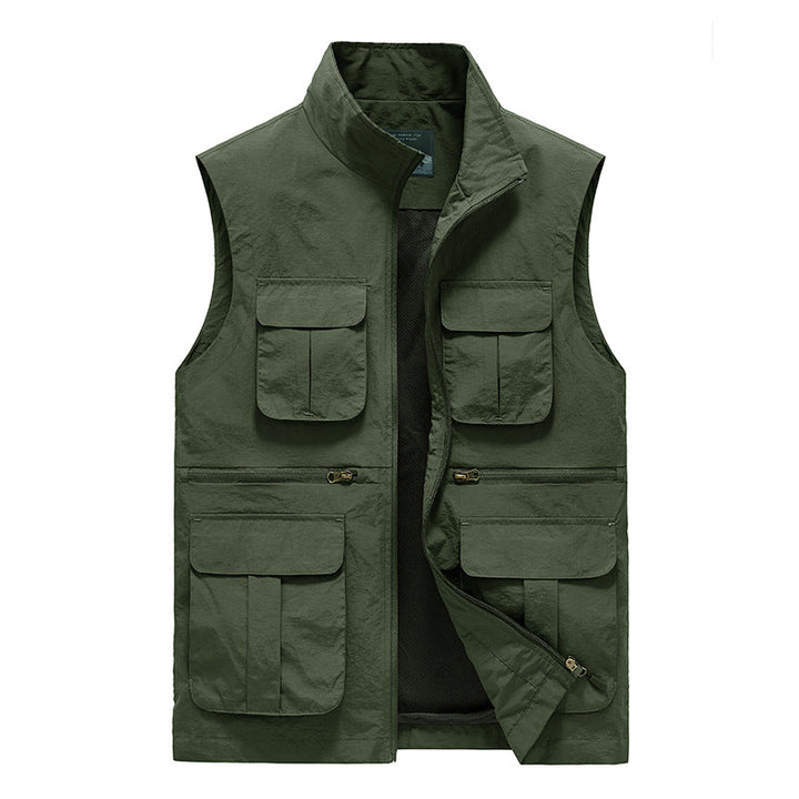Chaleco utilitario para hombre - trabajo, viaje, Verde