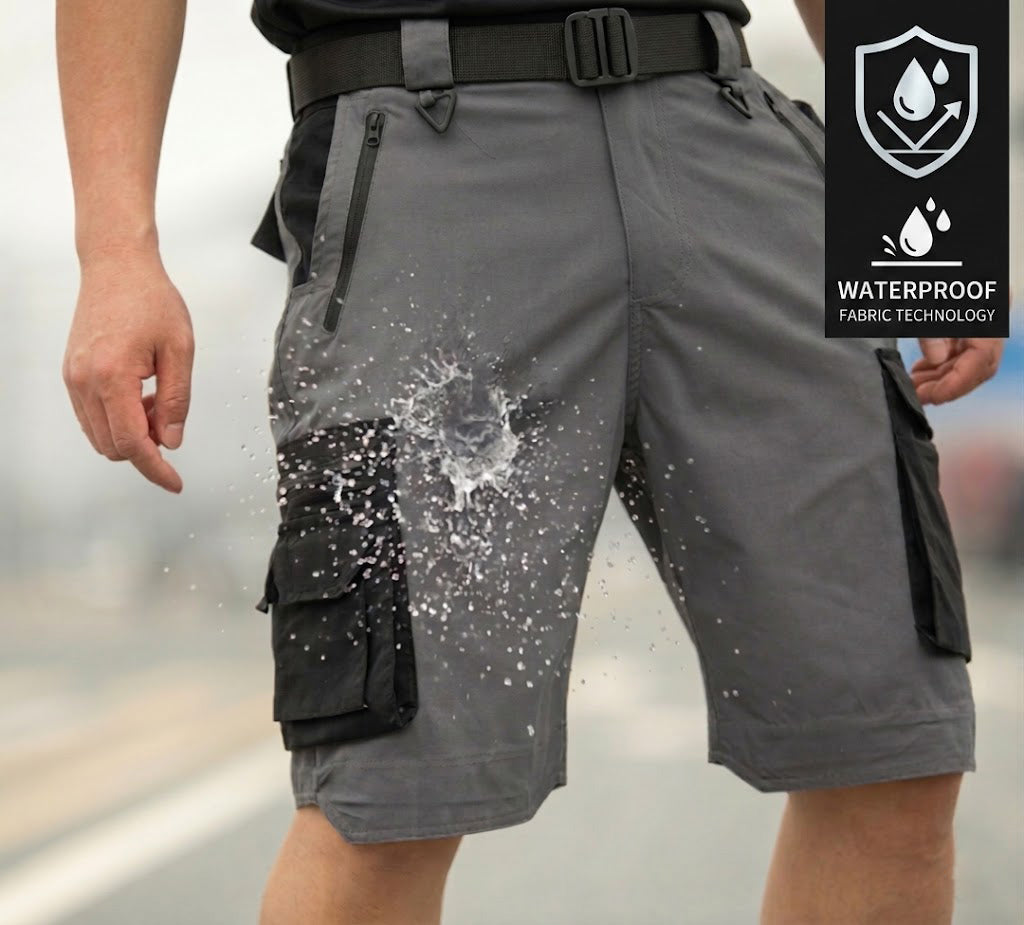 Bermuda cargo tecnica para hombre - secado rapido, repelente al agua, multibolsillo, ligero