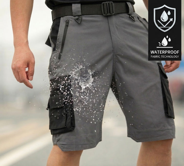 Bermuda cargo tecnica para hombre - secado rapido, repelente al agua, multibolsillo, ligero