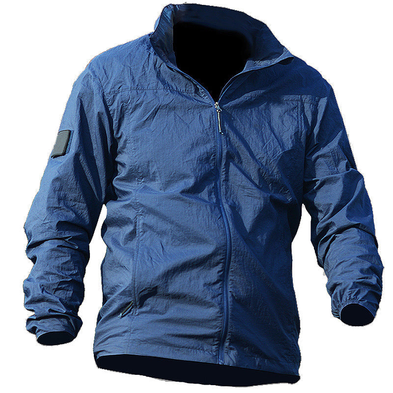 Chaqueta tecnica para hombre - UPF 50+, secado rapido, con capucha, outdoor