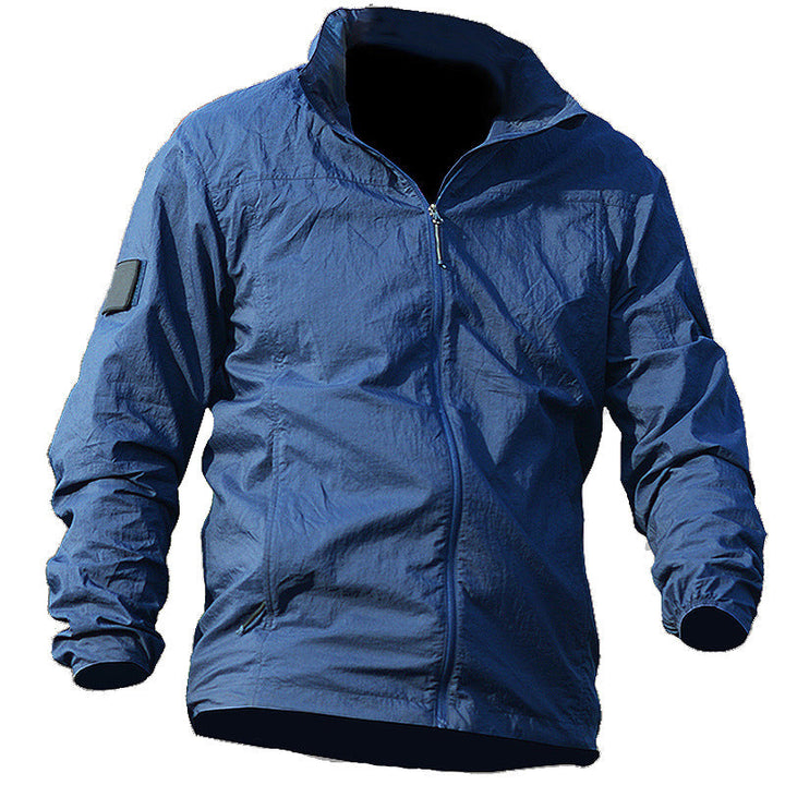Chaqueta tecnica para hombre - UPF 50+, secado rapido, con capucha, outdoor