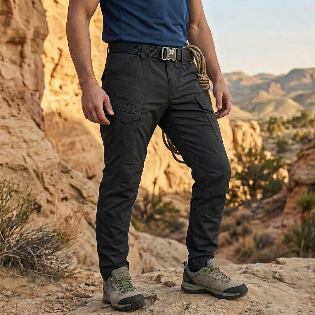Tenaz Phantom Pro – Pantalón Cargo Elástico Ripstop - Negro