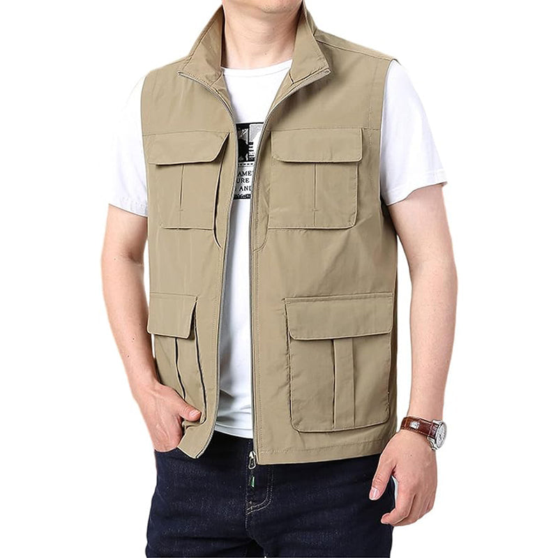 Chaleco utilitario para hombre - ligero, trabajo, viaje