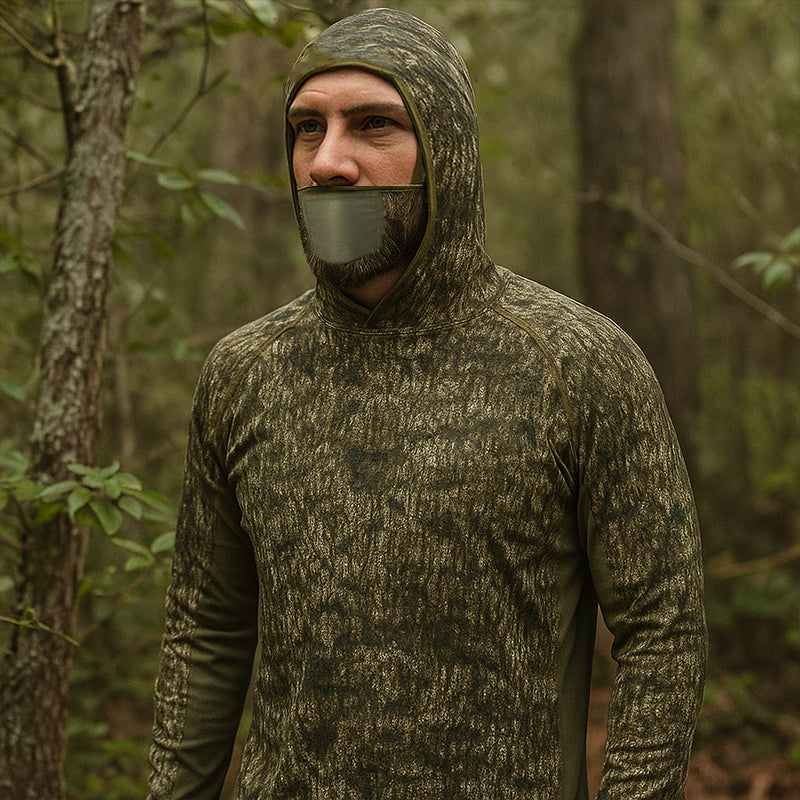 Camisa tecnica para hombre - UPF 50+, pesca, Camuflaje