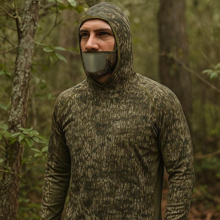 Camisa tecnica para hombre - UPF 50+, pesca, Camuflaje