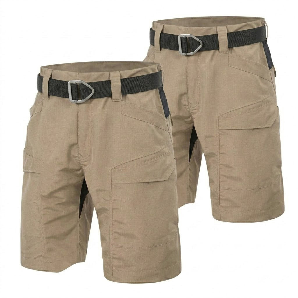 Bermuda cargo tecnica para hombre - repelente al agua, multibolsillo