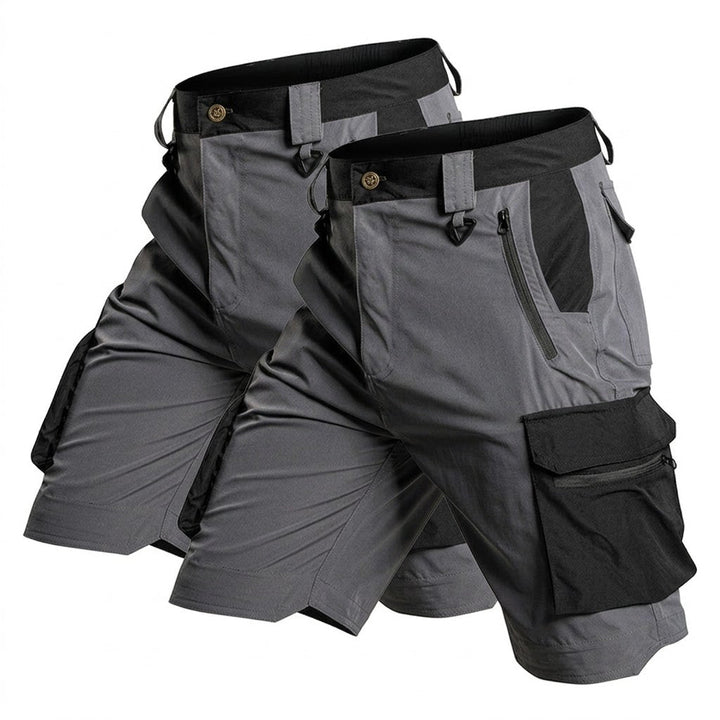 Bermuda cargo tecnica para hombre - secado rapido, repelente al agua, multibolsillo, ligero