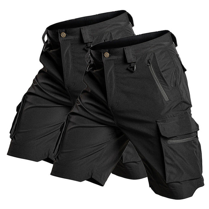Bermuda cargo tecnica para hombre - secado rapido, repelente al agua, multibolsillo, ligero