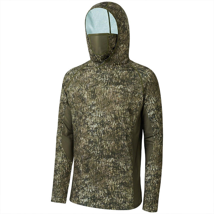 Camisa tecnica para hombre - UPF 50+, pesca, Camuflaje