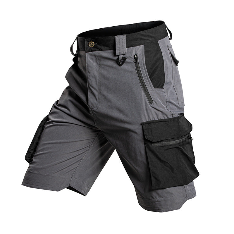Bermuda cargo tecnica para hombre - secado rapido, repelente al agua, multibolsillo, ligero