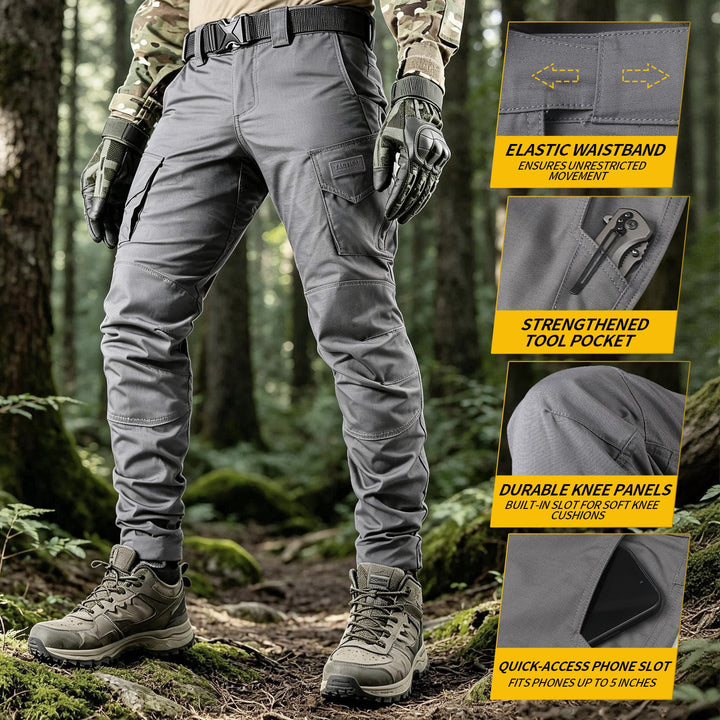 Tenaz Phantom Pro – Pantalón Cargo Elástico Ripstop - Gris