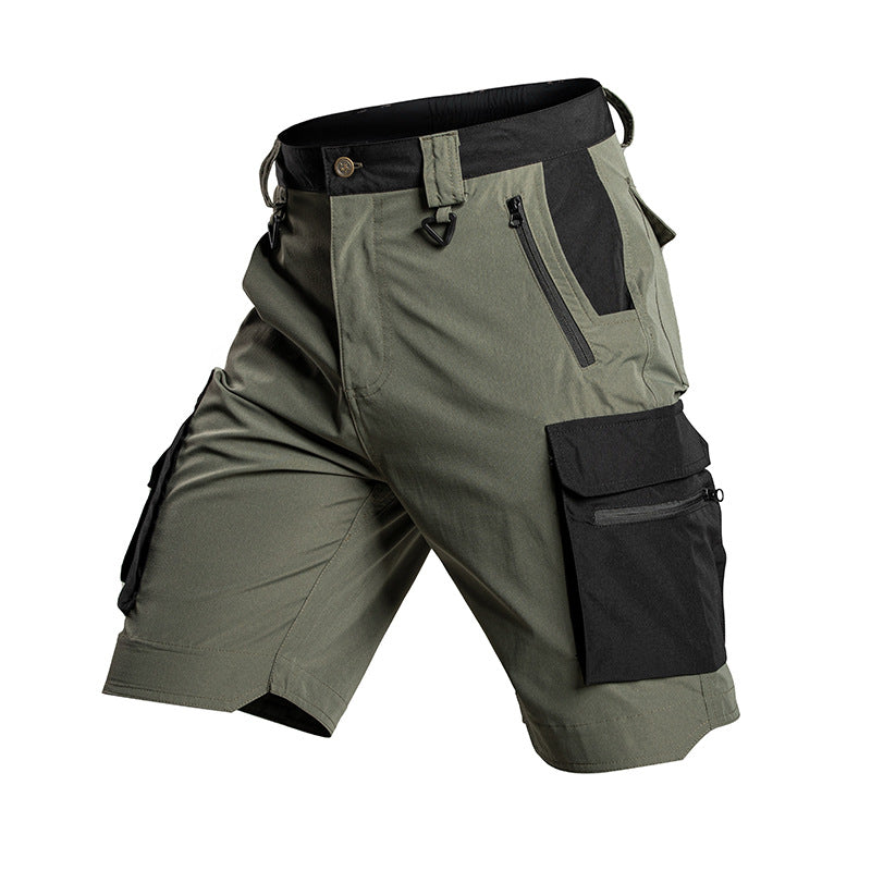Bermuda cargo tecnica para hombre - secado rapido, repelente al agua, multibolsillo, ligero