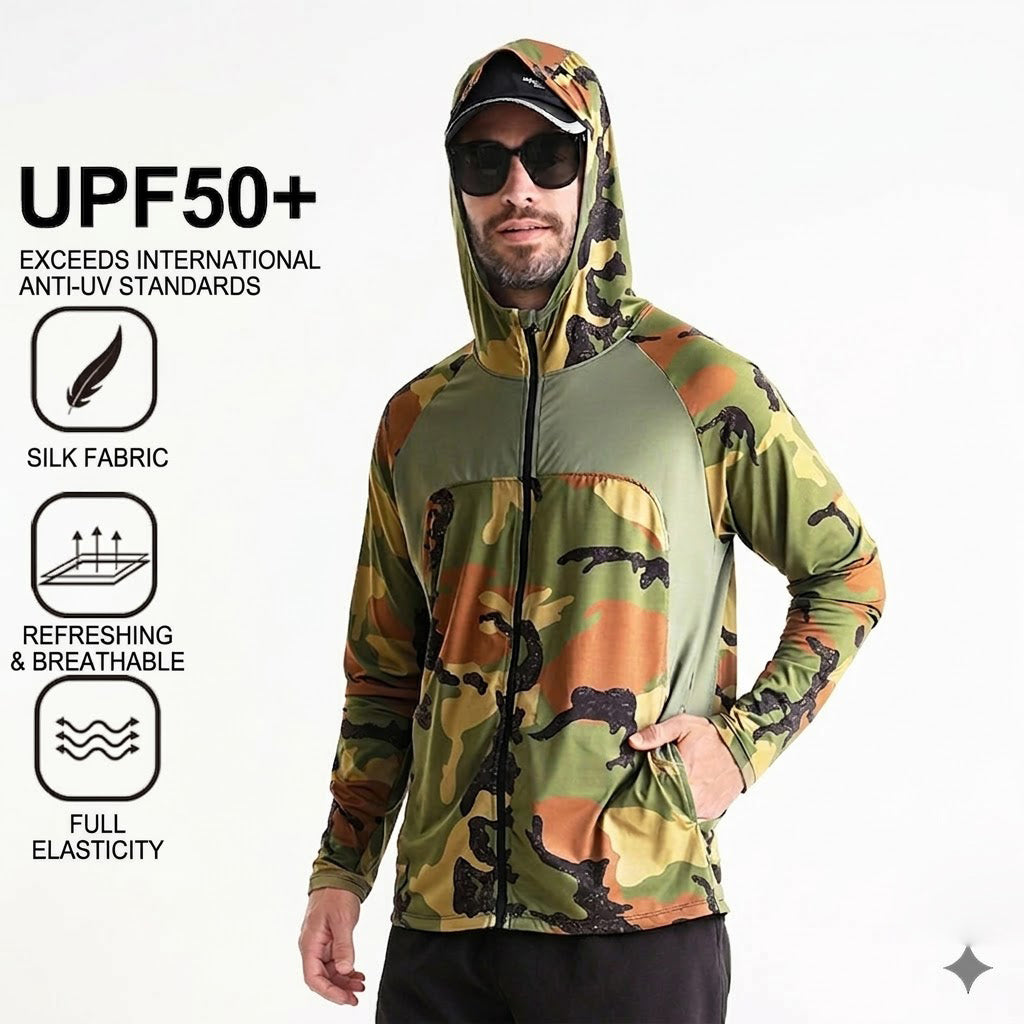 Camisa tecnica para hombre - proteccion UV, secado rapido, pesca