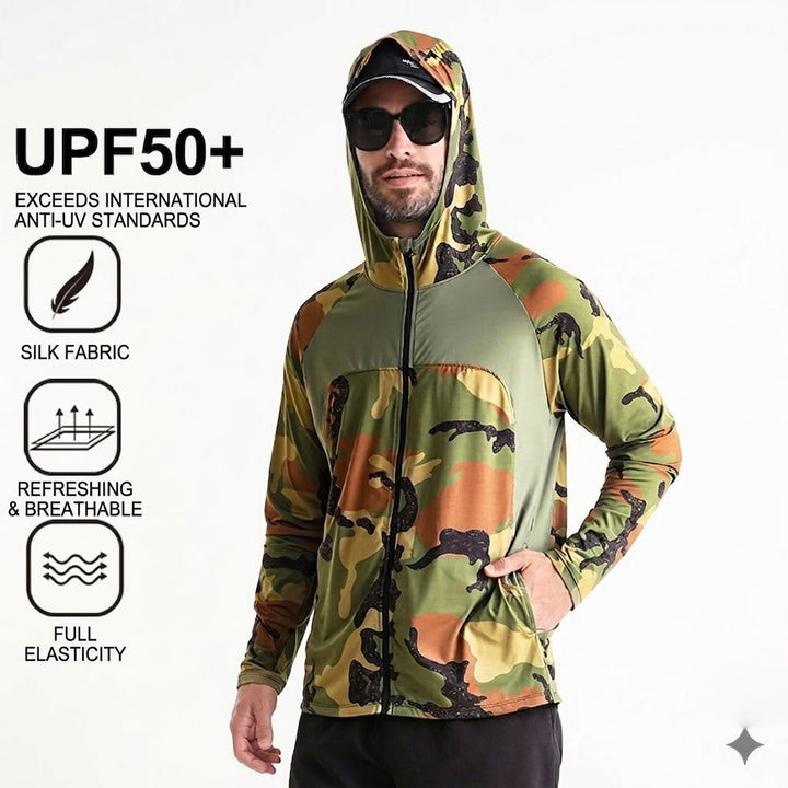 Camisa tecnica para hombre - proteccion UV, secado rapido, pesca