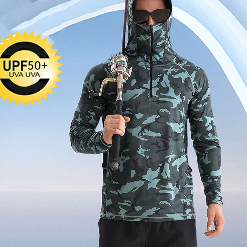 Camisa tecnica para hombre - secado rapido, pesca, Camuflaje