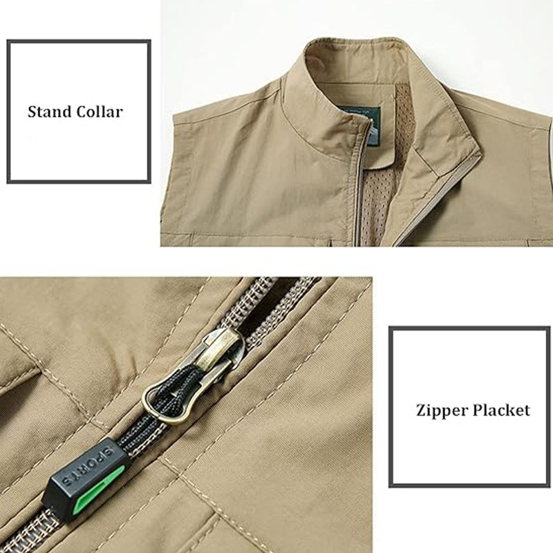 Chaleco utilitario para hombre - trabajo, viaje