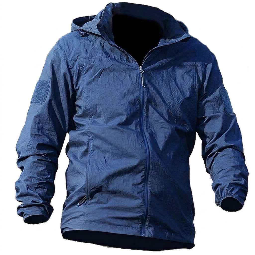 Chaqueta tecnica para hombre - UPF 50+, secado rapido, con capucha, outdoor
