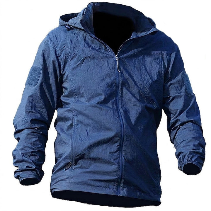 Chaqueta tecnica para hombre - UPF 50+, secado rapido, con capucha, outdoor