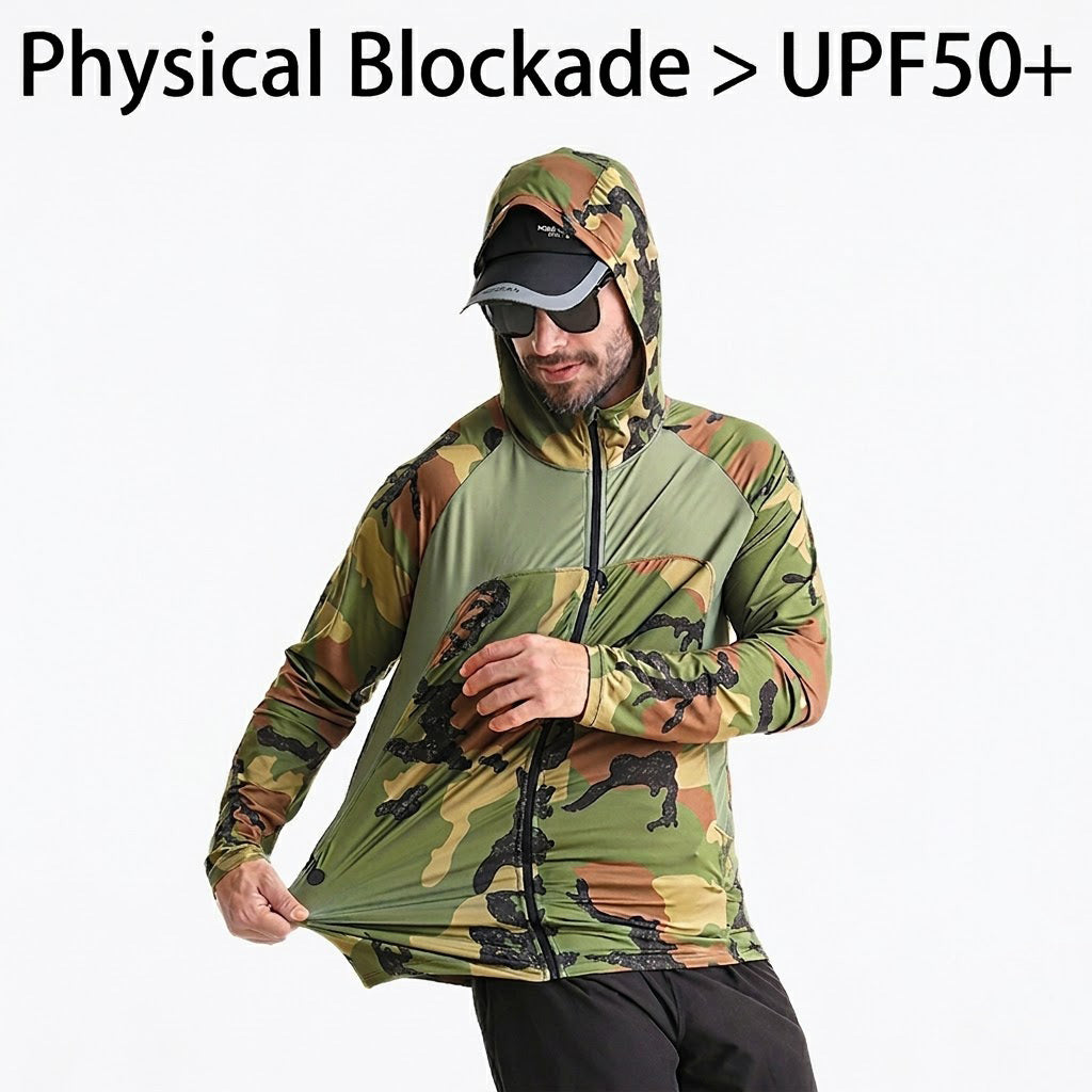 Camisa tecnica para hombre - proteccion UV, secado rapido, pesca