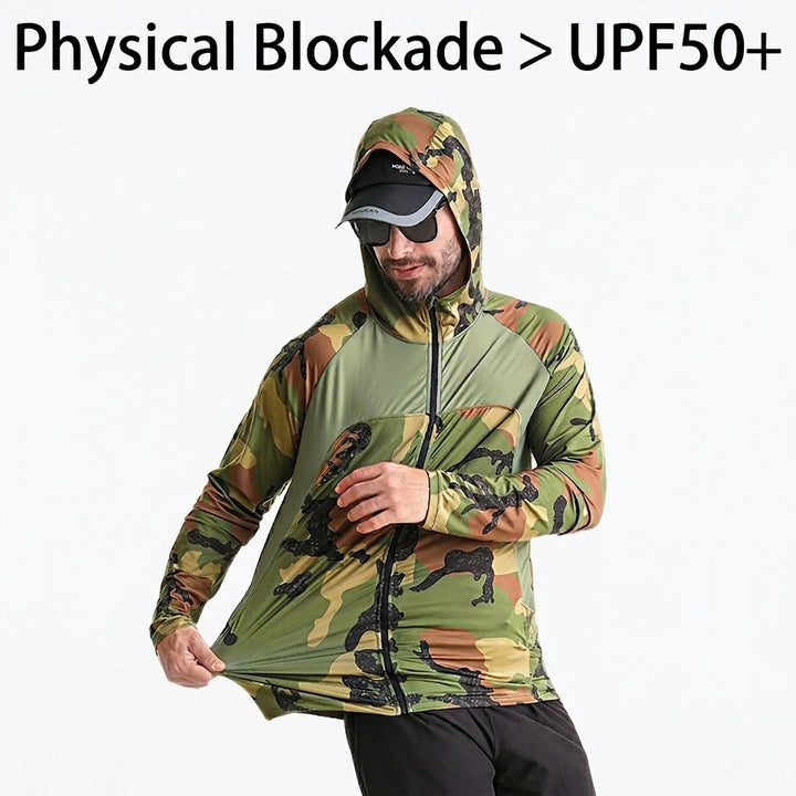 Camisa tecnica para hombre - proteccion UV, secado rapido, pesca