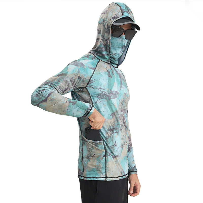 Camisa tecnica para hombre - proteccion UV, secado rapido, pesca