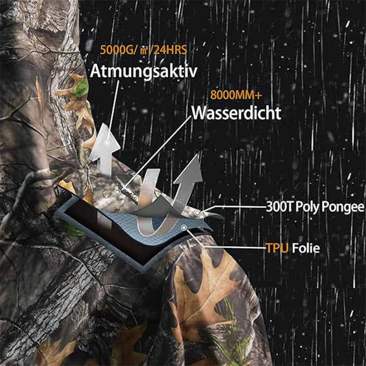 Chaqueta tecnica para hombre - repelente al agua, ligero