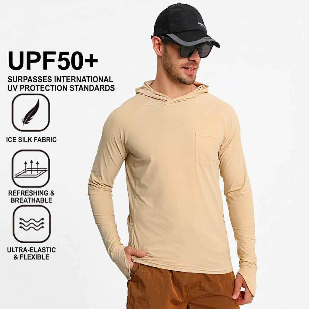 Camisa tecnica para hombre - proteccion UV, secado rapido, elastico, pesca