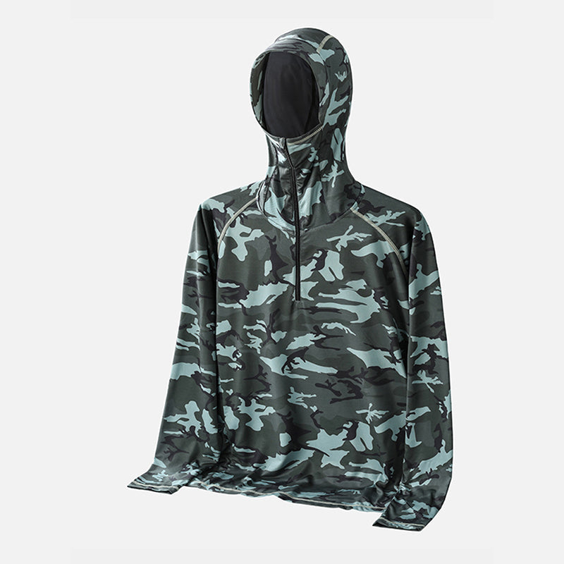 Camisa tecnica para hombre - secado rapido, pesca, Camuflaje