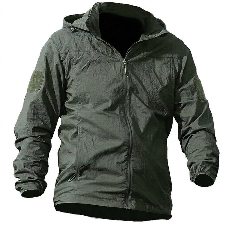 Chaqueta tecnica para hombre - UPF 50+, secado rapido, con capucha, outdoor
