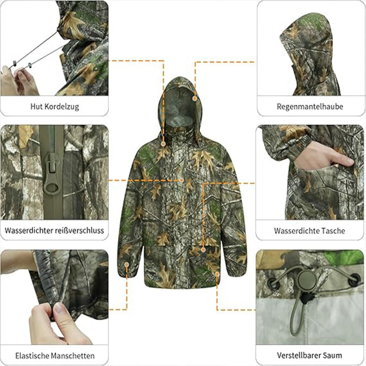 Chaqueta tecnica para hombre - repelente al agua, ligero
