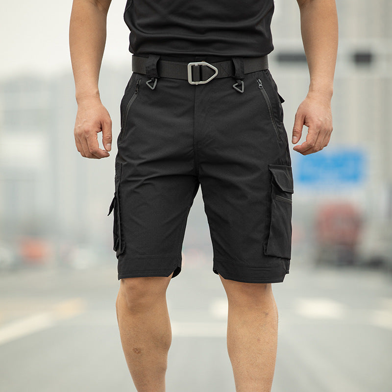 Bermuda cargo tecnica para hombre - secado rapido, repelente al agua, multibolsillo, ligero