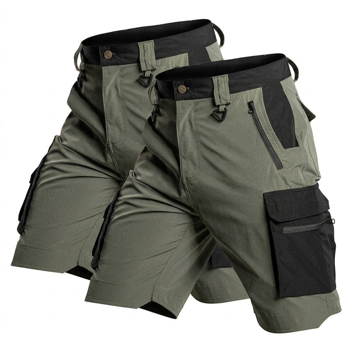 Bermuda cargo tecnica para hombre - secado rapido, repelente al agua, multibolsillo, ligero