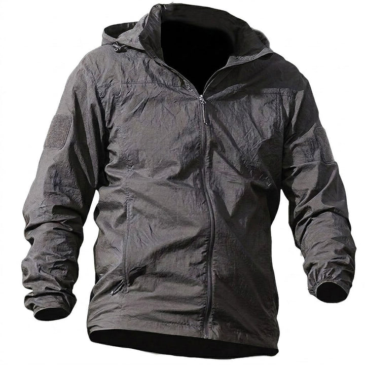 Chaqueta tecnica para hombre - UPF 50+, secado rapido, con capucha, outdoor