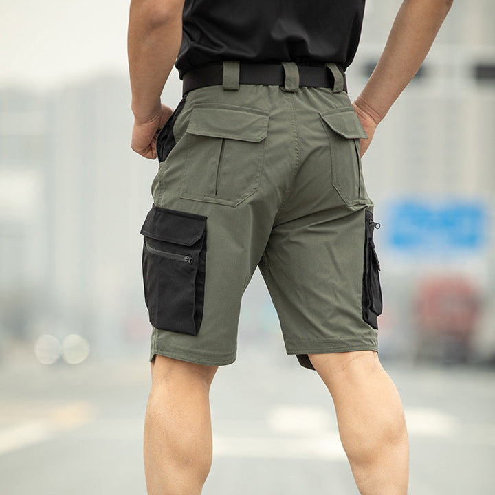 Bermuda cargo tecnica para hombre - secado rapido, repelente al agua, multibolsillo, ligero