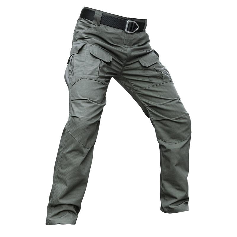 Archon Pantalon cargo tecnico para hombre - repelente al agua, outdoor, Verde