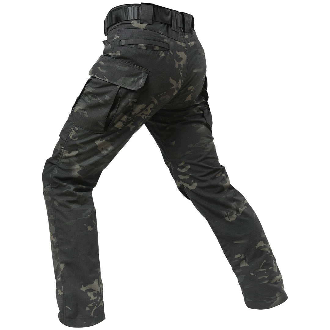 Archon Pantalon cargo tecnico para hombre - repelente al agua, outdoor, Camuflaje