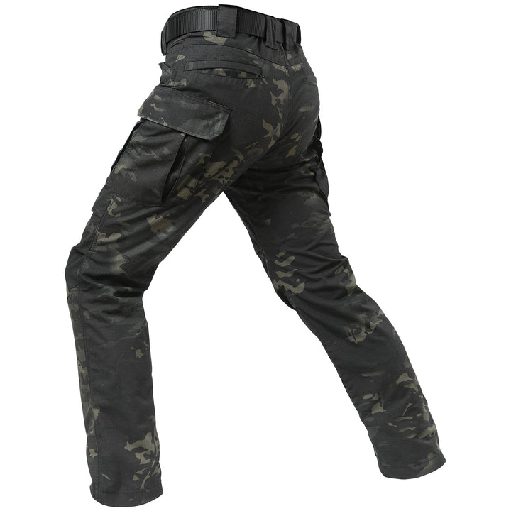 Archon Pantalon cargo tecnico para hombre - repelente al agua, outdoor, Camuflaje