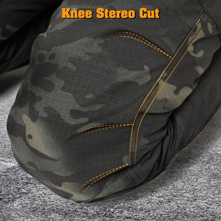 Archon Pantalon cargo tecnico para hombre - repelente al agua, outdoor, Camuflaje