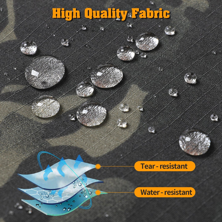 Archon Pantalon cargo tecnico para hombre - repelente al agua, outdoor, Camuflaje