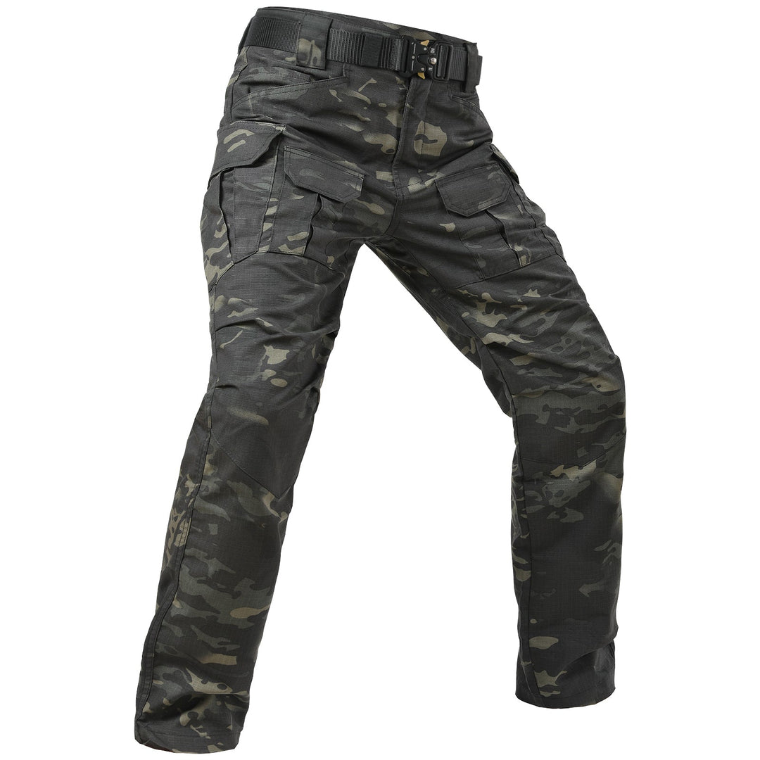 Archon Pantalon cargo tecnico para hombre - repelente al agua, outdoor, Camuflaje