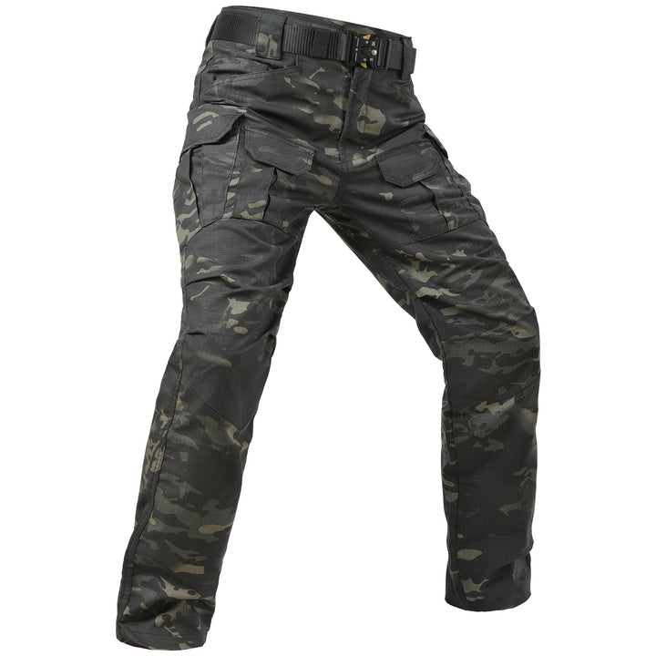 Archon Pantalon cargo tecnico para hombre - repelente al agua, outdoor, Camuflaje