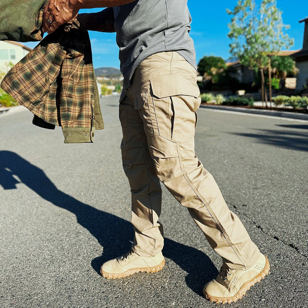 Archon Pantalon cargo tecnico para hombre - repelente al agua, outdoor, Caqui