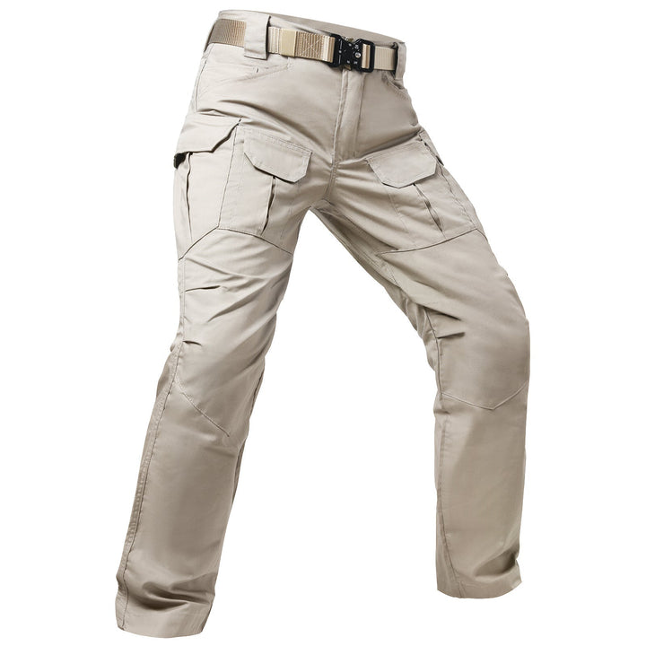 Archon Pantalon cargo tecnico para hombre - repelente al agua, outdoor, Caqui
