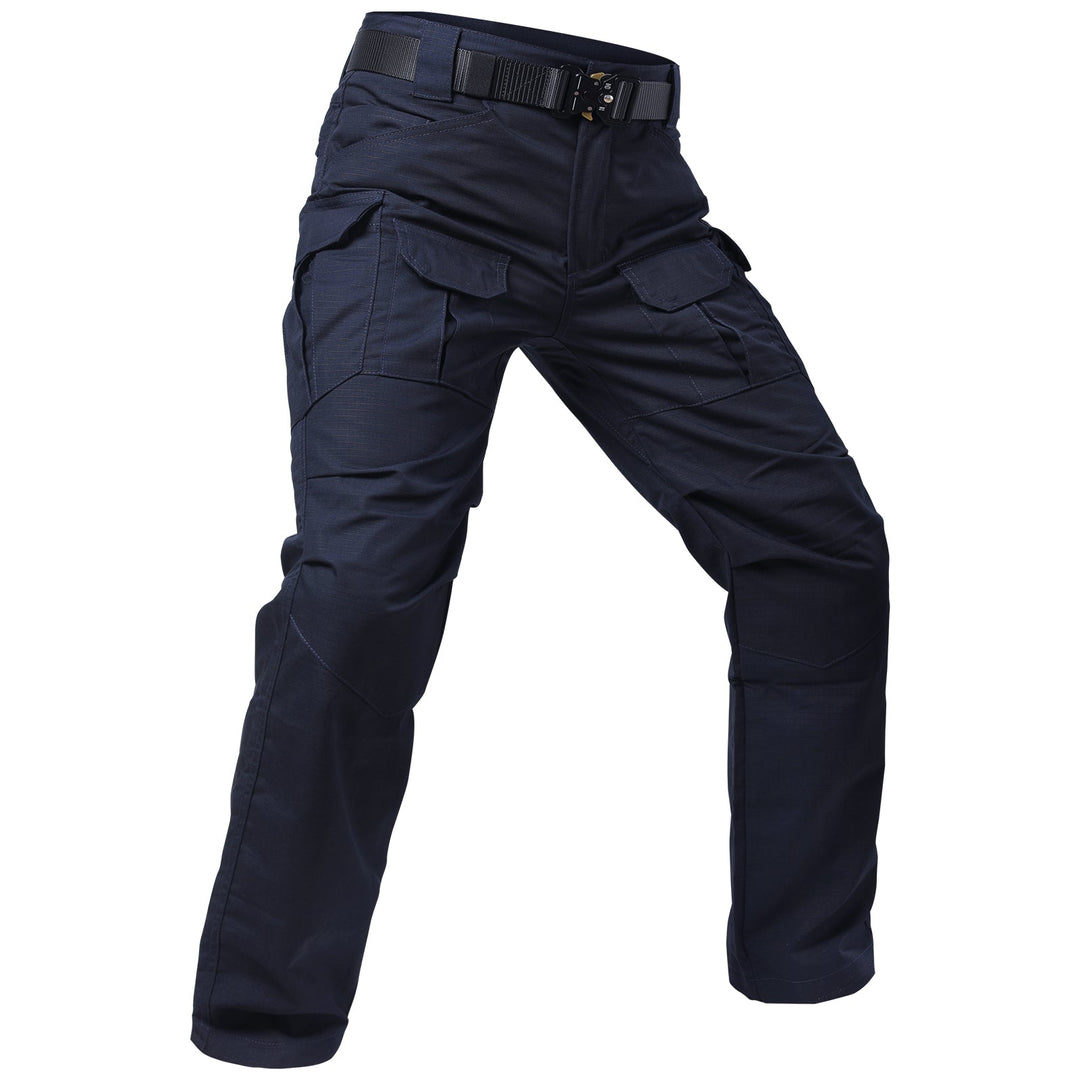 Archon Pantalon cargo tecnico para hombre - repelente al agua, outdoor, Azul marino