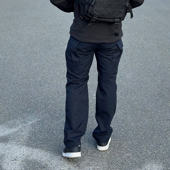 Archon Pantalon cargo tecnico para hombre - repelente al agua, outdoor, Azul marino