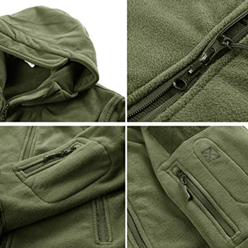 Archon Chaqueta tecnica para hombre - forro polar, con capucha
