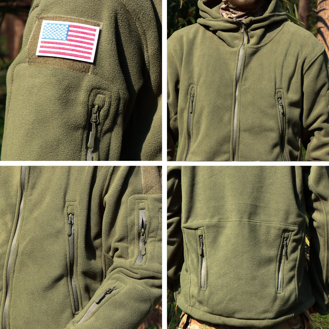 Archon Chaqueta tecnica para hombre - forro polar, con capucha