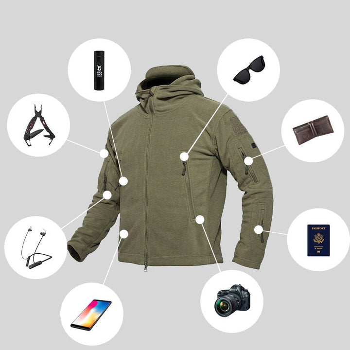 Archon Chaqueta tecnica para hombre - forro polar, con capucha